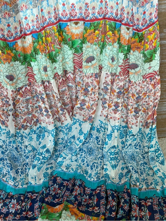 Johnny Was Tyna Embroidered Floral Print Midi Dress Boho Summer Womens S - Picture 6 of 8